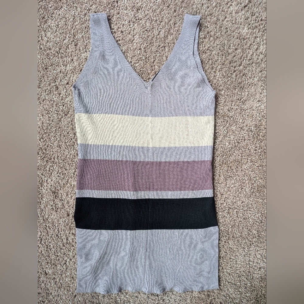 Valette Striped Color Lock Tank Top Small